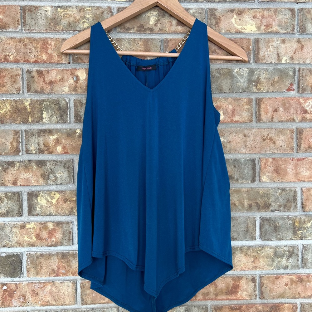 First Love Blue Tank Top